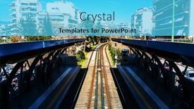  Presentation with buildings - PPT layouts consisting of street-view-of-modern-buildings background and a cyan colored foreground