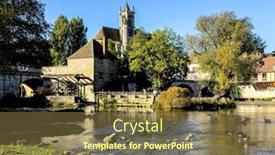  Presentation with france - Theme enhanced with street-view-of-moret-sur background and a tawny brown colored foreground