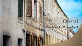  Presentation with street - Slides enhanced with street-view-of-old-village background and a  colored foreground