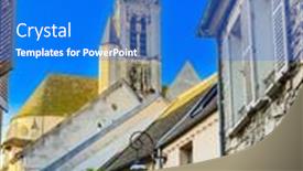 Presentation with street - PPT theme having street-view-of-old-village background and a  colored foreground