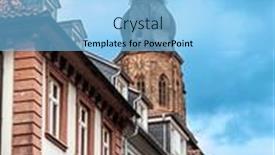  Presentation with street - PPT layouts featuring street-view-of-old-village background and a light blue colored foreground