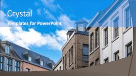  Presentation with village - Presentation featuring street-view-of-old-village and a teal colored foreground