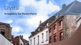  Presentation with village - PPT layouts featuring street-view-of-old-village and a light blue colored foreground