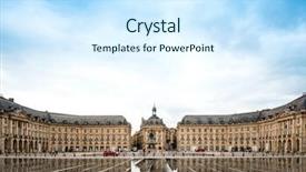  Presentation with city street - Beautiful presentation featuring street view of place de backdrop and a cool aqua colored foreground