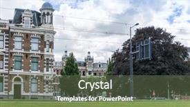  Presentation with view of rotterdam city - Slide deck having street view of rotterdam city background and a violet colored foreground