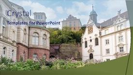  Presentation with spa - Beautiful theme featuring street-view-to-friedrichsbad-spa backdrop and a light blue colored foreground