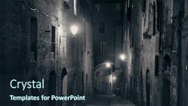  Presentation with old buildings - Beautiful presentation featuring street-view-with-old-buildings backdrop and a tawny brown colored foreground