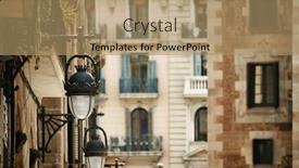  Presentation with street - Colorful slide deck enhanced with street-view-with-vintage-lamp backdrop and a coral colored foreground