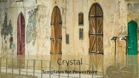  Presentation with malta - Cool new slide deck with street-with-colorful-gates backdrop and a yellow colored foreground