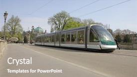  Presentation with monuments historiques france - Slides having streetcar - tramway in strasbourg france background and a gray colored foreground
