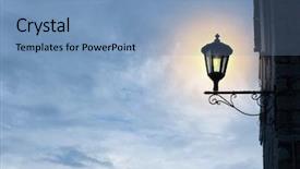  Presentation with old fashioned - Colorful slides enhanced with streetlamp - old fashioned street light backdrop and a  colored foreground