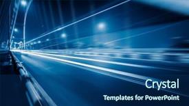  Presentation with train bridge - Amazing theme having streetlight - traffic trails on bridge chongqing backdrop and a ocean colored foreground