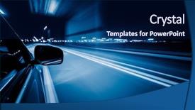  Presentation with corner - Beautiful slide deck featuring vehicle dynamics - view from side of car backdrop and a navy blue colored foreground