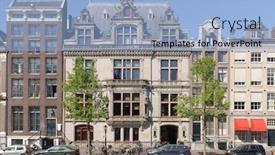  Presentation with canals - Audience pleasing PPT layouts consisting of streets and canals of amsterdam netherlands backdrop and a light blue colored foreground