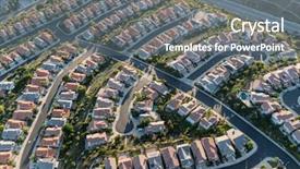  Presentation with los angeles - PPT theme with streets in the porter ranch background and a gray colored foreground