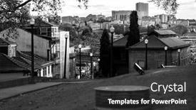  Presentation with neural streets - Slide set enhanced with streets-near-the-don-luis background and a dark gray colored foreground