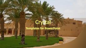  Presentation with saudi arabia - Audience pleasing slide set consisting of streets of the old city backdrop and a tawny brown colored foreground