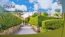  Presentation with japan samurai - PPT theme with streets of the samurai background and a light blue colored foreground