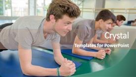  Presentation with grappling mat - PPT layouts consisting of strenght - men on the mat background and a  colored foreground