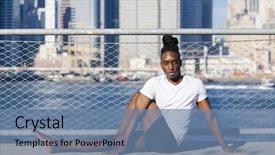  Presentation with new york city - Audience pleasing PPT layouts consisting of strenght - young afroamerican man practicing yoga backdrop and a seafoam green colored foreground