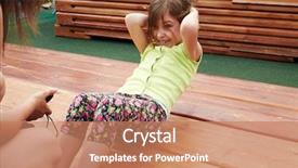  Presentation with abdominal - Colorful slide set enhanced with golden ring isolated on white background backdrop and a sky blue colored foreground