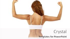  Presentation with weakness strength - Colorful theme enhanced with loss and healthcare concept strong backdrop and a sky blue colored foreground