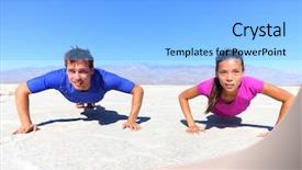  Presentation with sun desert - PPT theme with html connection links digital communication concept background and a lemonade colored foreground