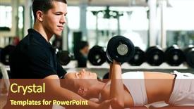  Presentation with personal training - Audience pleasing PPT theme consisting of strength training - woman with her personal fitness backdrop and a tawny brown colored foreground