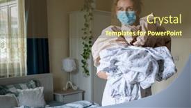  Presentation with strength - PPT theme enhanced with strength-training-outdoors-focus background and a tawny brown colored foreground