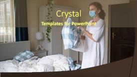  Presentation with strength - Amazing slide set having strength-training-outdoors-focus backdrop and a tawny brown colored foreground