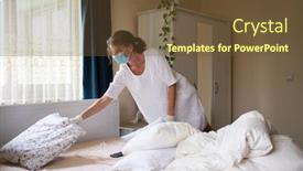  Presentation with strength - Presentation design consisting of strength-training-outdoors-focus background and a tawny brown colored foreground