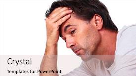  Presentation with health care law - Presentation design with stress and headache migraine health background and a lemonade colored foreground