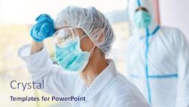  Presentation with clinic nurses - Slide deck consisting of stress-and-strain-on-doctors background and a sky blue colored foreground