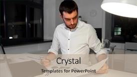  Presentation with stress - Amazing presentation theme having stress concept - businessman with paper backdrop and a mint green colored foreground