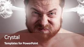  Presentation with stress - Colorful PPT layouts enhanced with stress concept angry upset stressed backdrop and a tawny brown colored foreground