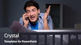  Presentation with baby crying - Cool new presentation with stress due to baby backdrop and a dark gray colored foreground