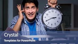  Presentation with baby crying - Theme consisting of stress due to baby background and a ocean colored foreground