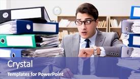  Presentation with busy work - Theme enhanced with stress due to excessive work background and a ocean colored foreground