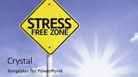  Presentation with zone - Slide deck featuring stress free zone road sign background and a light blue colored foreground