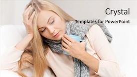  Presentation with indoor rowing - Colorful presentation theme enhanced with stress health care - indoor picture of diseased woman backdrop and a lemonade colored foreground