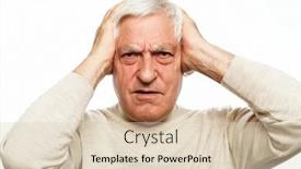  Presentation with senior care - PPT layouts enhanced with stress-health-care-old-age background and a lemonade colored foreground