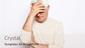  Presentation with senior care - Amazing slide deck having stress-health-care-old-age backdrop and a lemonade colored foreground