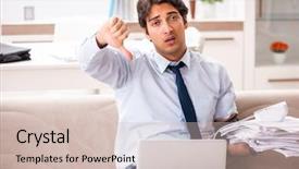  Presentation with blood pressure - Amazing presentation theme having stress measuring his blood pressure backdrop and a  colored foreground