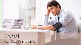  Presentation with measuring blood pressure in haitian - PPT theme with stress measuring his blood pressure background and a  colored foreground