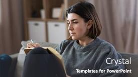  Presentation with mental health - PPT layouts consisting of stress-mental-health-and-depression background and a dark gray colored foreground