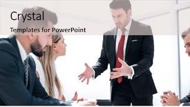  Presentation with project manager - Theme enhanced with stress professionnel - project manager scolds unprofessional employee background and a lemonade colored foreground