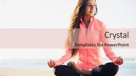  Presentation with meditation - Cool new theme with stress relief - morning yoga meditation backdrop and a lemonade colored foreground
