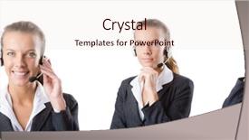  Presentation with call center - PPT layouts featuring stress response - call center assistant responding background and a lemonade colored foreground