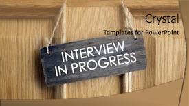  Presentation with medical concept - Slide deck enhanced with stress sign - interview room door concept background and a coral colored foreground