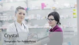  Presentation with heart rate - Colorful theme enhanced with stress test cardiology - doctor checking blood pressure backdrop and a  colored foreground